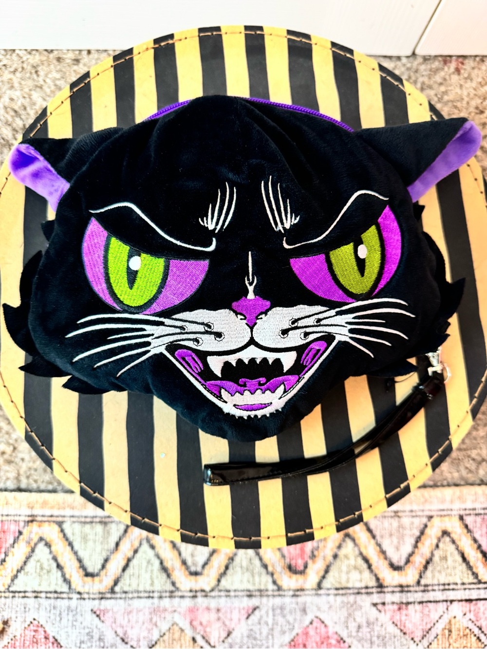 Kreepsville Kattitude Plush Black Cat Wristlet